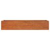 vidaXL Vrtna visoka greda rusty 240x80x45 cm corten jeklo