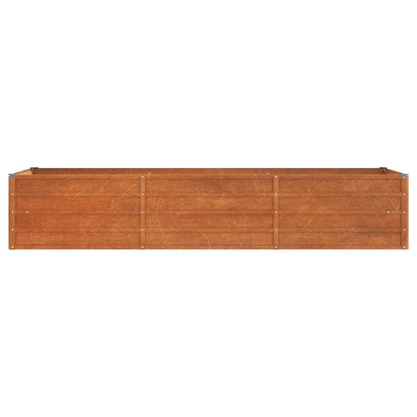 vidaXL Vrtna visoka greda rusty 240x80x45 cm corten jeklo