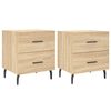 vidaXL Nočna omarica 2 kosa sonoma hrast 40x35x47,5 cm inženirski les