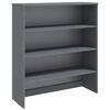 vidaXL Zgornja omarica HAMAR temno siva 90x30x100 cm trdna borovina