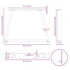 vidaXL Noge za klubsko mizico v obliki črke V 2 kosa črne 30 x (30-31,3) cm jeklo