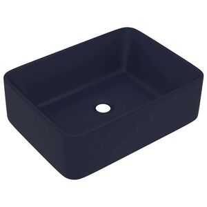 vidaXL Razko&scaron;en umivalnik mat temno moder 41x30x12 cm keramičen