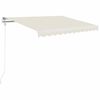 vidaXL Ročno zložljiva tenda 350x250 cm krem