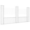 vidaXL Gabion ko&scaron;ara U-oblike s 3 stebri železo 260x20x150 cm