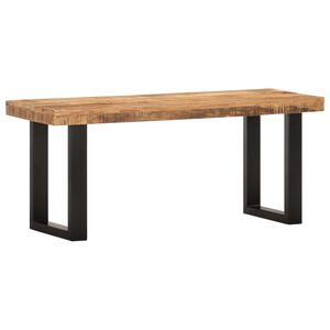 vidaXL Klop 110 cm trden robusten mangov les in jeklo