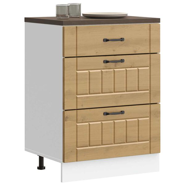 vidaXL Kuhinjska osnovna omarica Lucca artisan hrast inženirski les