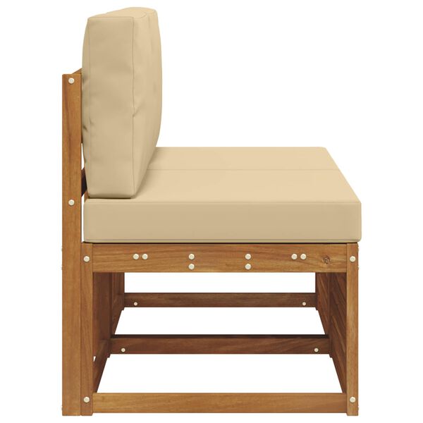 vidaXL 2 Kos Srednji zunanji kavč Masiven les akacije Naravna