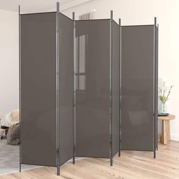 vidaXL Paravan 6-delni antracit 300x200 cm blago