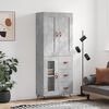 vidaXL Visoka komoda betonsko siva 69,5x34x180 cm inženirski les