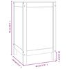 vidaXL Zaboj za perilo 44x44x76 cm trdna borovina