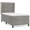 vidaXL Box spring postelja z vzmetnico svetlo siva 80x200 cm žamet