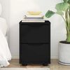 vidaXL Nočna omarica s predalom Črna 30,5 x 30 x 43 cm Konstruiran les