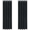 vidaXL Zatemnitvene zavese 2 pcs Črna 140 x 225 cm Žamet