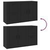vidaXL Komoda črna 100x33x59,5 cm inženirski les