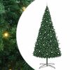 vidaXL Božično drevo z dekorativnimi lučmi Zelena 400 cm PVC