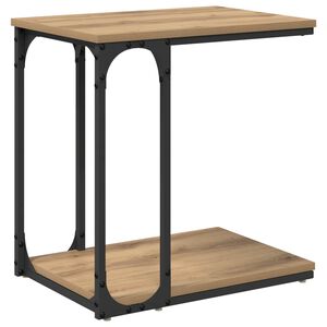 vidaXL Stranska miza Umetni hrast 50 x 35 x 52 cm Inženirski les