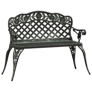 vidaXL Vrtna klop 108 cm liti aluminij zelene barve