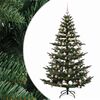vidaXL Umetna božična jelka z bučko 210 cm 300 LED Toplo bela