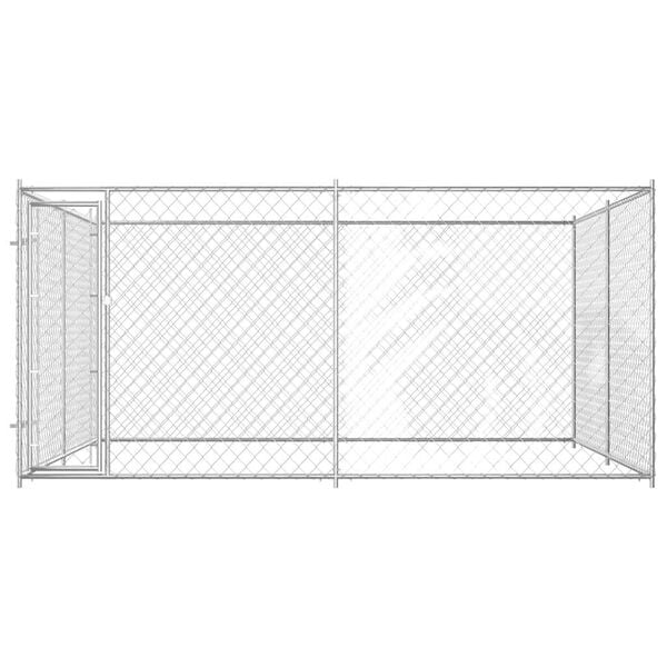 vidaXL Zunanji pasji boks 383x383x185 cm