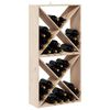 vidaXL Stojalo za vino 2 pcs Naravna 62 x 25 x 62 cm