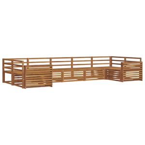 vidaXL Zunanja garnitura za sedenje 7 pcs Naravna