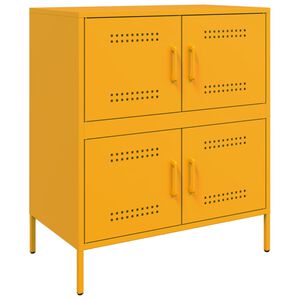 vidaXL Komoda gorčično rumena 68x39x79 cm jeklo