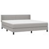 vidaXL Box spring postelja z vzmetnico svetlo siva 180x200 cm blago