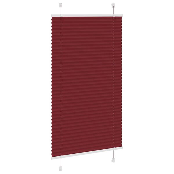 vidaXL Plisirana žaluzija Bordeaux Red 80x150 cm &Scaron;irina tkanine 79,4cm
