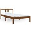 vidaXL Posteljni okvir medeno rjav iz trdnega lesa 90x200 cm