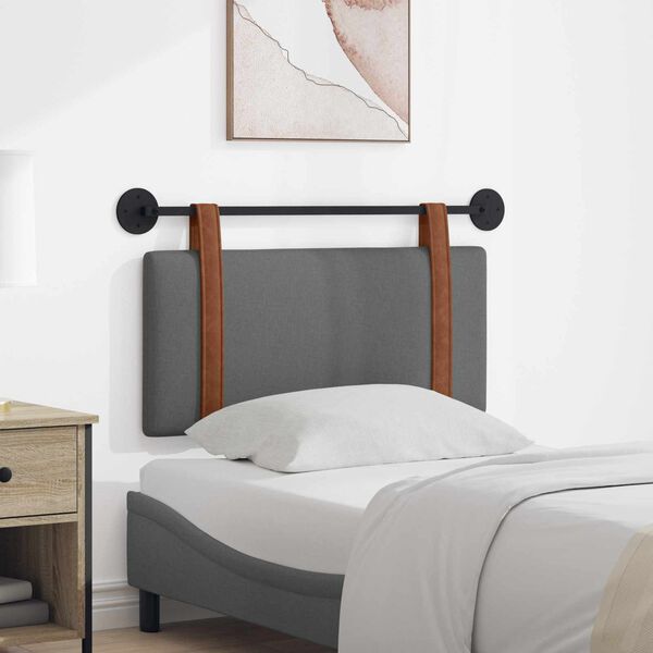 vidaXL Visoki naslon za glavo Temno siva 90 x 55 x 5 cm Antikni PU