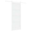 vidaXL Drsna vrata 83 x 211 cm Inženirski les Bela