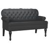 vidaXL Chesterfield klop Črna 119,5 x 64,5 x 75 cm Umjetno usnje