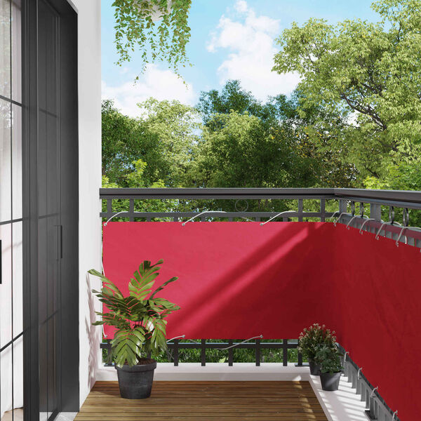 vidaXL Balconska mreža Burgundija 75 x 300 cm Oxford tkanina