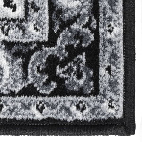 vidaXL Tepih tekač BCF črn 80x350 cm