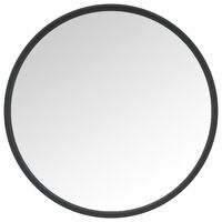 vidaXL Stensko ogledalo črno 30 cm