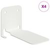 vidaXL Nevidna lebdeča polica 4 kos Bela 6 x 11 x 6,5 cm