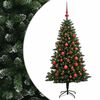 vidaXL Umjetno božično drevo z okrasnimi kroglami 150 cm 150 LED