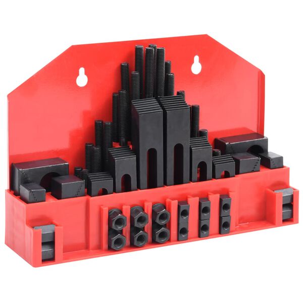 vidaXL 58-delni komplet vpenjal iz jekla T utor M10