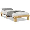 vidaXL Posteljni okvir brez vzmetnice 90x190 cm masiven les hrast