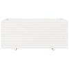 vidaXL Vrtno cvetlično korito belo 110x60x49,5 cm trdna borovina