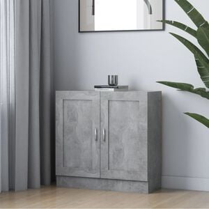 vidaXL Knjižna omara betonsko siva 82,5x30,5x80 cm iverna plo&scaron;ča