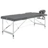 vidaXL Masažna miza s 3 conami aluminijast okvir antracit 186x68 cm