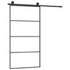 vidaXL Drsna vrata z opremo 102,5x205 cm ESG steklo in aluminij