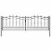 vidaXL Vrat z konico KAMPEN 404 x 125 cm Jeklo Siva Zaklenljivo