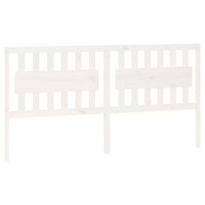 vidaXL Posteljno vzglavje belo 185,5x4x100 cm trdna borovina
