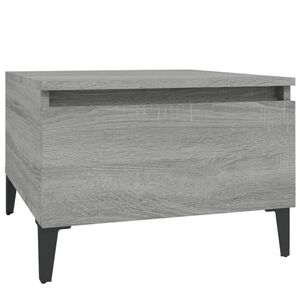 vidaXL Stranska mizica siva sonoma 50x46x35 cm inženirski les