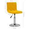vidaXL Barski stolček gorčično rumen žamet