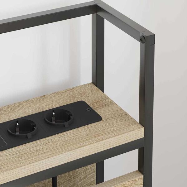 vidaXL Skladi&scaron;čni naslon s polico sonoma hrast 75 cm Konstruiran les