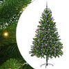 vidaXL Božično drevo med 300 LED z stojalom Zelena 180 cm PE