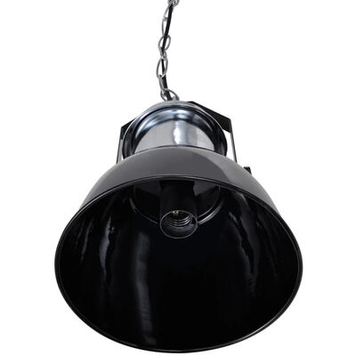 vidaXL Kovinska stropna svetilka 2 kosa z nastavljivo višino črna